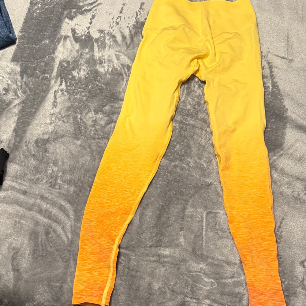 Alphalete Yellow/Orange Ombre Leggings